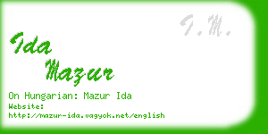 ida mazur business card